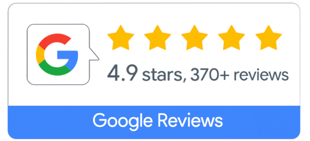 Google Reviews - 4.9 Stars based on 700+ reviews